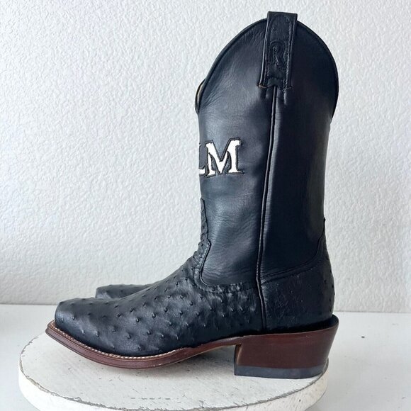 Rod Patrick Womens Cowboy Boots 9B Black Full Quill Ostrich Western Cowgirl Boot - Picture 4 of 12